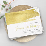 Convite Tinta de Foil Dourada Moderna Doce Doce 16<br><div class="desc">Doce Elegante,  Dezesseis modelos,  com Dourada pintura de folha fina e tipografia moderna.</div>
