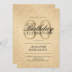 Convite Tinta Dourada de Brilhante Moderna de Qualquer Ida
