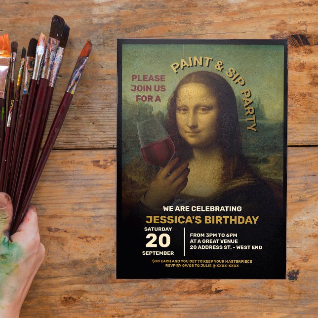 Convite Tinta e Festa de aniversário (Criador carregado)