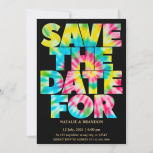 Convite Tinta Tie Save the Date