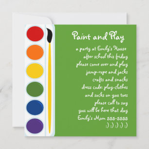 Convite Tintas e escovas