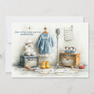 Convite Tiny Songbird - primeiro aniversario Girl