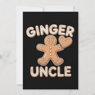 Convite Tio Gengibre Biscoito de Gengibre Natal Família
