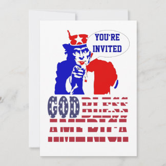 Convite Tio Sam festa americana
