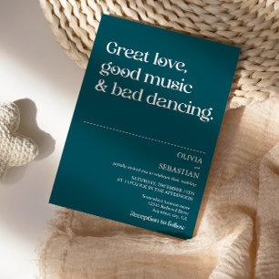 Convite Típica Mínima e Engraçada Moderna Casamento Profun