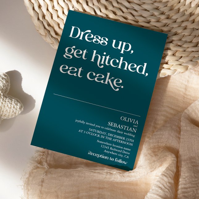 Convite Típica Mínima e Engraçada Moderna Casamento Profun (Criador carregado)