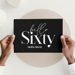 Convite Típica mínima moderna — 60 anos<br><div class="desc">O mínimo moderno de tipografia é o simples convite de 60 anos,  preto e branco. Parte de uma coleção contemporânea.</div>