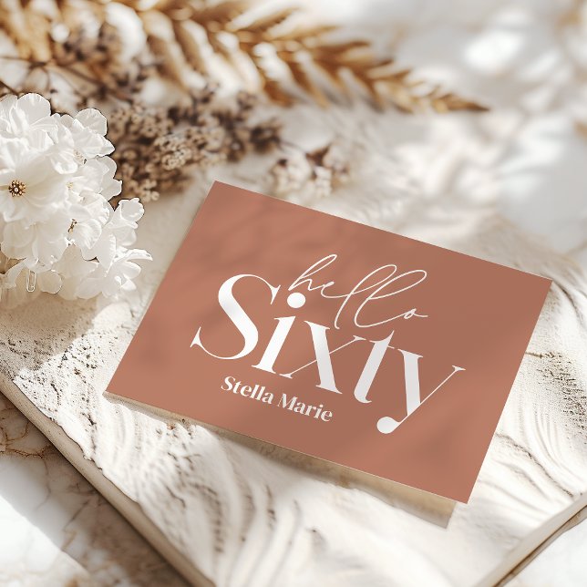 Convite Típica mínima moderna — 60 anos (Criador carregado)