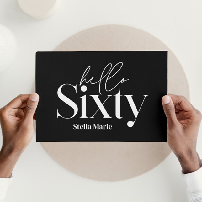 Convite Típica mínima moderna — 60 anos (Criador carregado)