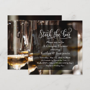 Convite Tipo elaborado, foto estoque o Chá dos Casais do 