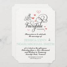 Tipografia Citação de Mint e Coral FairyTale Casam