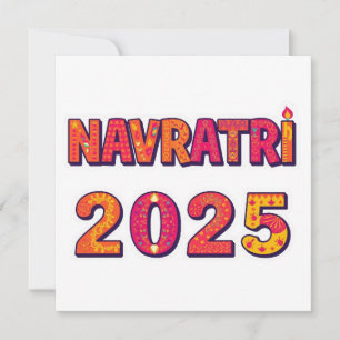 Convite Tipografia Colorida "NAVRATRI 2025"