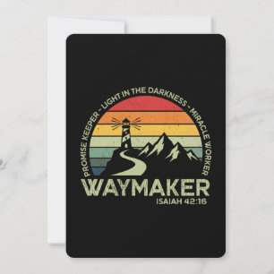 Convite Tipografia Cristã Inspiradora Bíblia Waymaker 