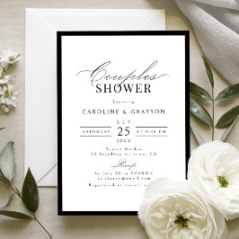 Convite Tipografia de Casamento Simples e Elegante para Ch