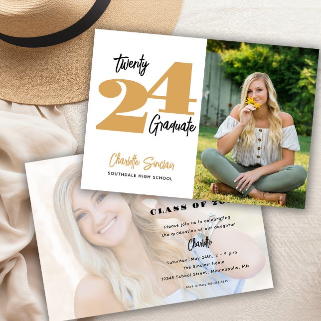 Convite Tipografia de Escrita Manual em Foto 2024 (Criador carregado)