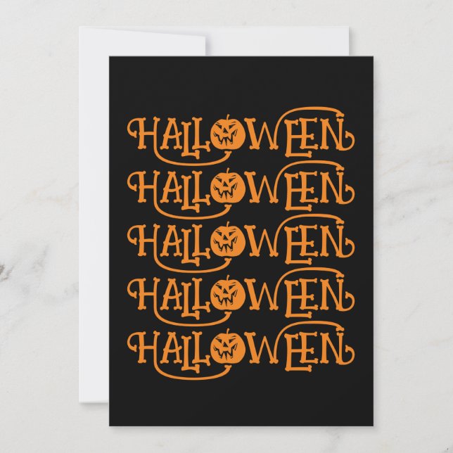 CONVITE TIPOGRAFIA DE HALLOWEEN HALLOWEEN (Frente)