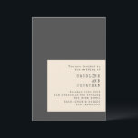 Convite Tipografia de Máquina de Espelho Negra e Branca<br><div class="desc">Típica Typografia Black and White Wedding Invitation with RSVP Website.</div>