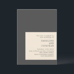 Convite Tipografia de Máquina de Espelho Negra e Branca<br><div class="desc">Típica Typografia Black and White Wedding Invitation with RSVP Website.</div>