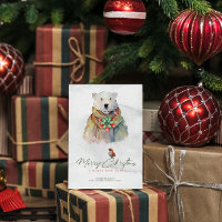 Tipografia de Natal feliz, Urso Branco, Robin Verm