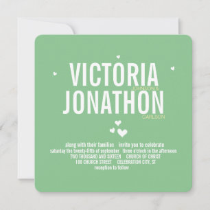 Convite Tipografia de Padrão Geométrico Minúsculo Amarelo