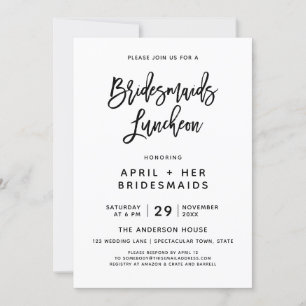 Convite Tipografia De Pincel, Bridesmaids Luncheon Invitat