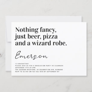 Convite Tipografia Divertida Festa de Gradução Sem Frescur