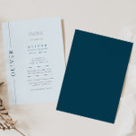 Convite Tipografia do Bar Azul Moderno Mitzvah<br><div class="desc">Mazel tov nesta ocasião especial! Torne a cerimônia do Bar do seu filho Mitzvah e a festa especial com este convite minimalista de tipografia do bebê azul, marinho azul e branco. NOTA: para inserir letras hebraicas, você precisará copiar e colar texto hebraico no campo do nome hebraico (por exemplo, você...</div>
