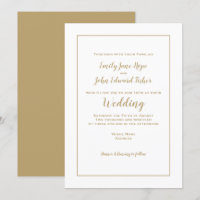 Tipografia Dourada Elegante Simples e Casamento de