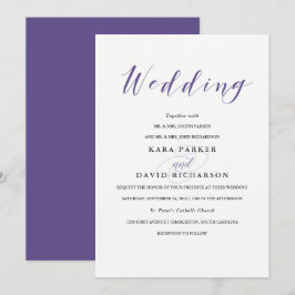 Convite Tipografia Elegante | Casamento Violeta