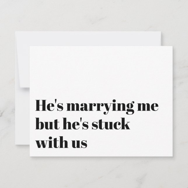 Convite Tipografia Engraçada Proposta de Bridesmaid (Frente)