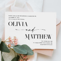 Tipografia Formal Minimalista Casamento | Foto + Q