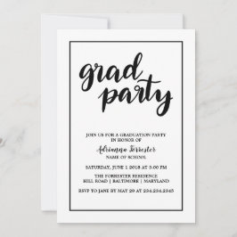 Convite Tipografia manuscrita do Simple Bold Party