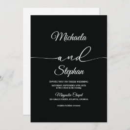 Convite Tipografia Moderna | Bold Bellisia Wedding