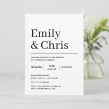 Tipografia Moderna Casamento Minimalista Simples