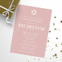 Tipografia Moderna Dusty Pink Bat Mitzvah