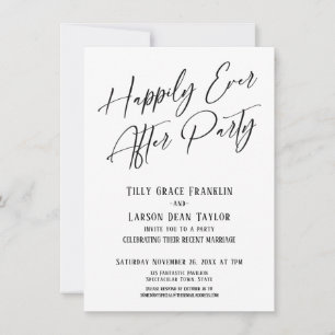 Convite Tipografia Moderna Elegante Do Partido Nunca Depoi