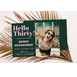 Convite Tipografia Moderna em Negrito Foto de Aniversário 