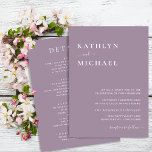Convite Tipografia Moderna Mauve Purple Tudo Em Um Casamen<br><div class="desc">Tipografia Moderna Mauve Purple Tudo Em Um Cartão De Convite De Casamento Minimalista. Celebre o seu dia especial com esta elegante e bela carta de convite para casamento para embelezar a sua ocasião especial. Todos os textos estão pré-organizados para que você personalize fácil e rapidamente com seus próprios detalhes. Se...</div>