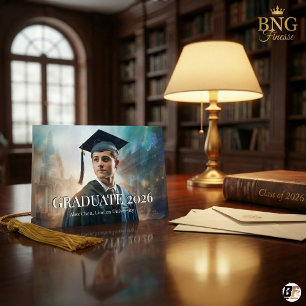 Convite Tipografia Negrita Moderna Graduado de 2026 Foto