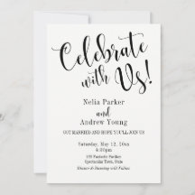 Tipografia Preto e Branco após Celebração de Casam