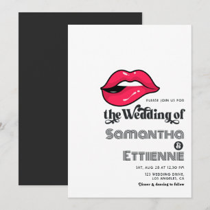 Convite Tipografia Retro Vintage Pop Art Casamento
