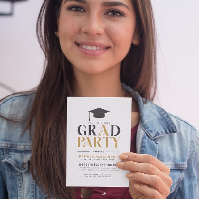 Convite Tipografia Retroativa Do Partido Da Cinza Dourada  (Criador carregado)