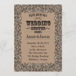 Convite tipografia rústica, casamento country western