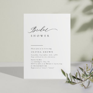 Convite Tipografia Simplesmente Elegante para Chá de Noiva