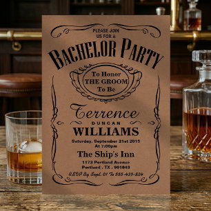 Convite Tipografia sofisticada para festa de despedida de 