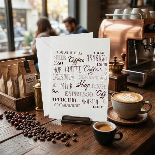 Convite Tipos de Bebidas de Café