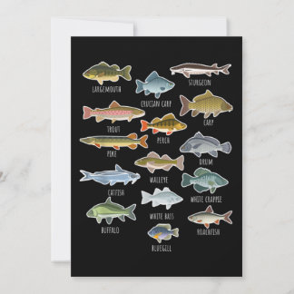 Convite Tipos De Espécies De Peixes Águas frescas