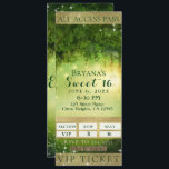 Convite Tíquete de 16 Festas da Floresta Verde Encantada V<br><div class="desc">Personalizar para qualquer evento</div>