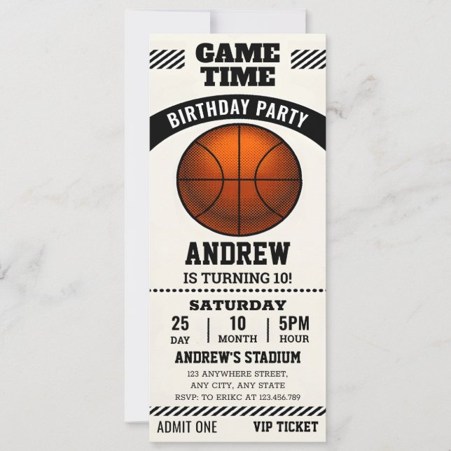 Convite Tíquete de Celebração de Aniversário MVP Pessoal (Frente)