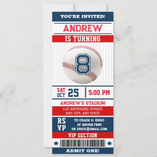 Convite Tíquete de Convidado para Festa de aniversário de 